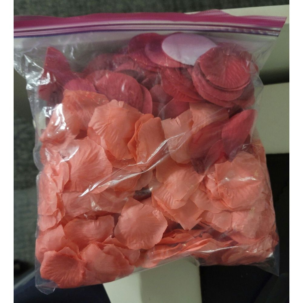 Mixed lot‎ Fabric Flower Petals Coral, Red & White